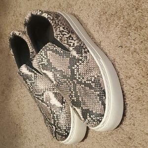 Snakeskin platform shoes